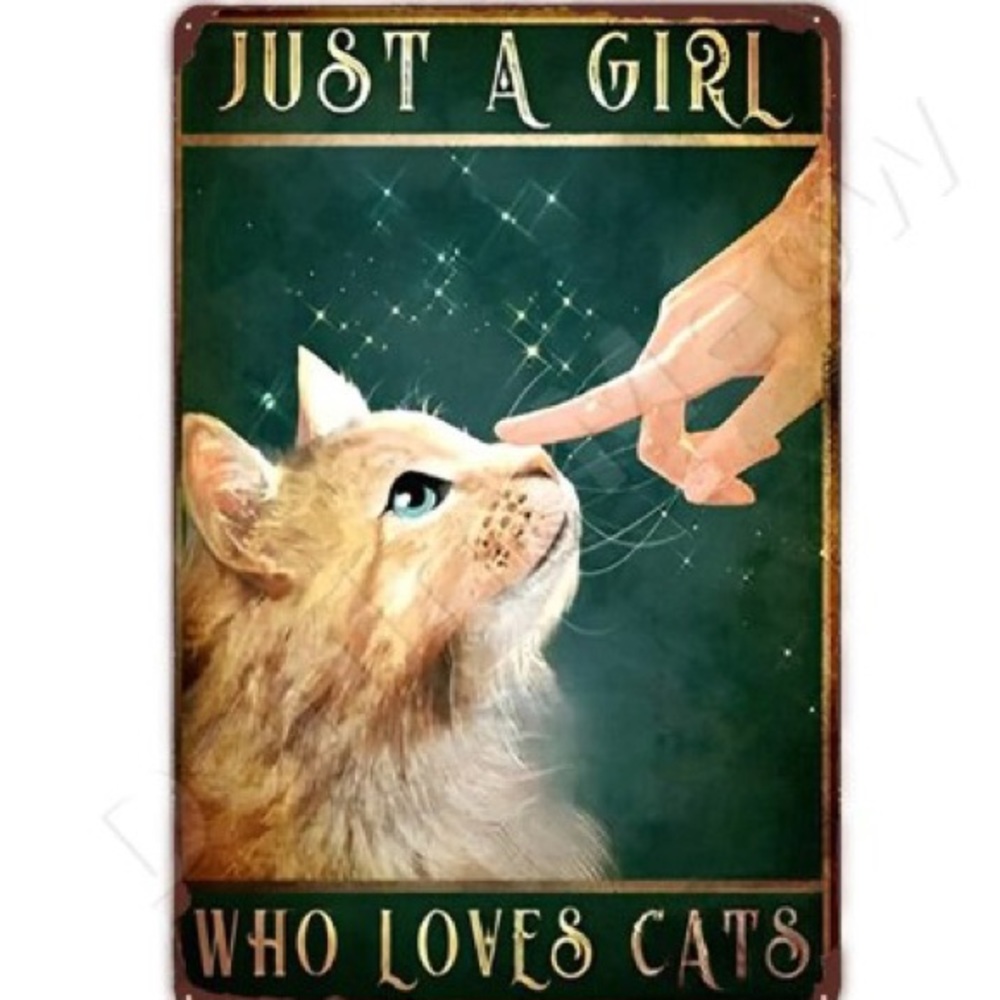 Love Cat Tin Art